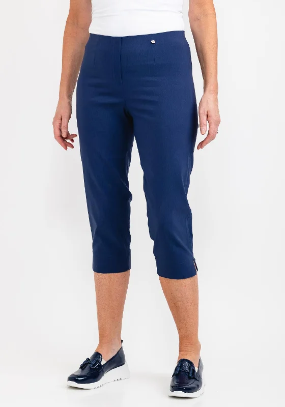 Robell Marie 07 Slim Fit Cropped Trousers, French Blue