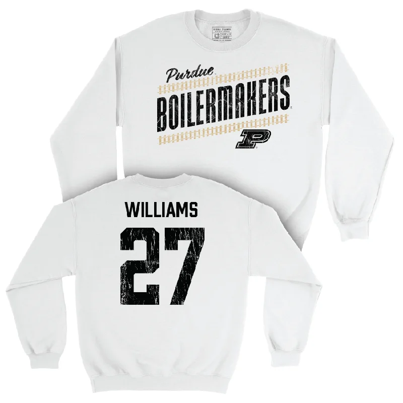 Football White Slant Crew  - Zeke Williams