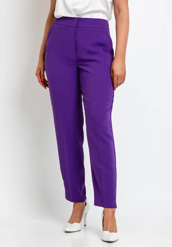 Gerry Weber Straight Slim Leg Trouser, Purple