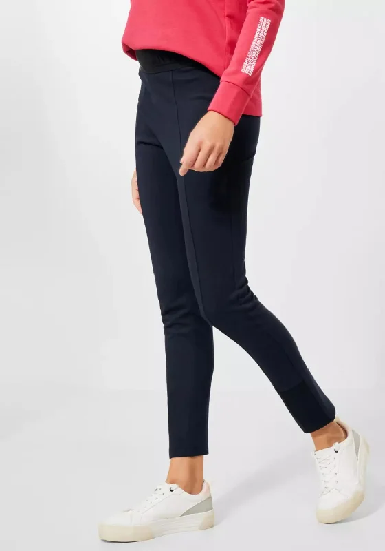 Cecil Vicky Stretch Leggings, Navy