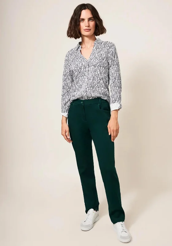 White Stuff Sienna Stretch Trousers, Dark Green