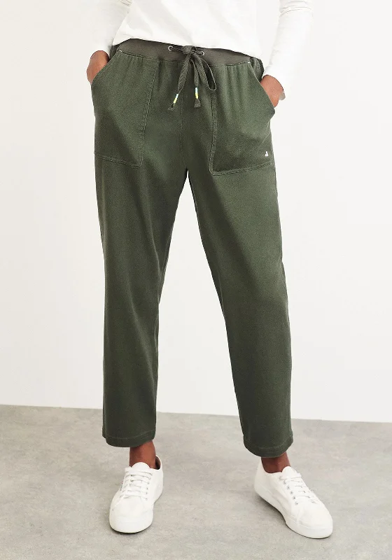 White Stuff Olivia Twill Jersey Jogger Trousers, Green