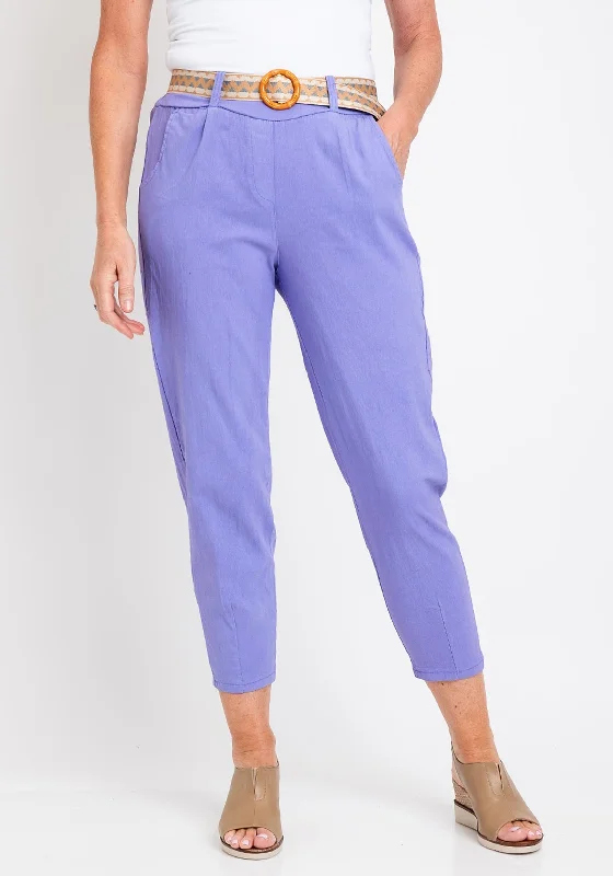 The Serafina Collection One Size Slim Crop Trouser, Lilac