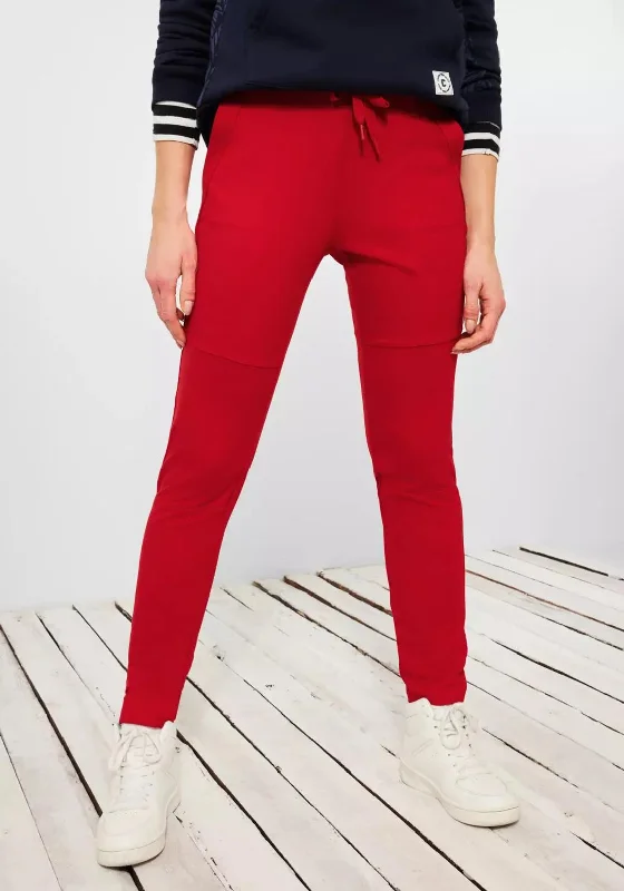 Cecil Slim Leg Joggers, Red