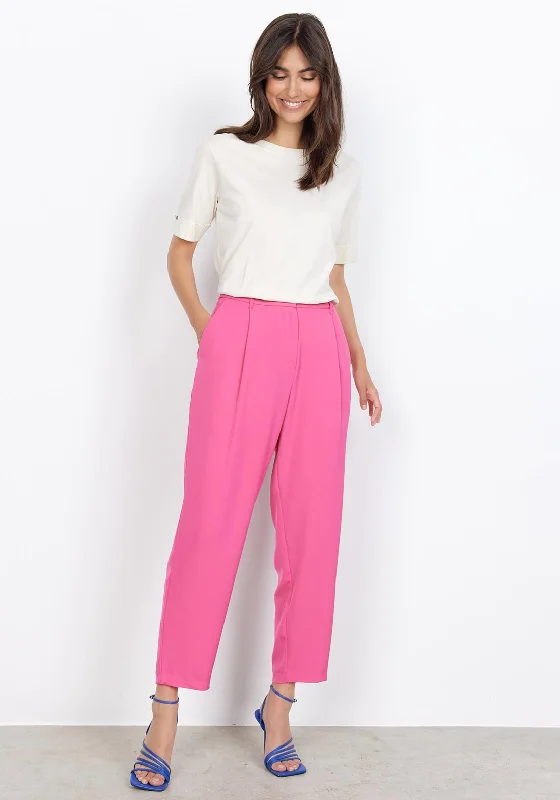 Soyaconcept Gabi Tapered Light Trousers, Fuchsia