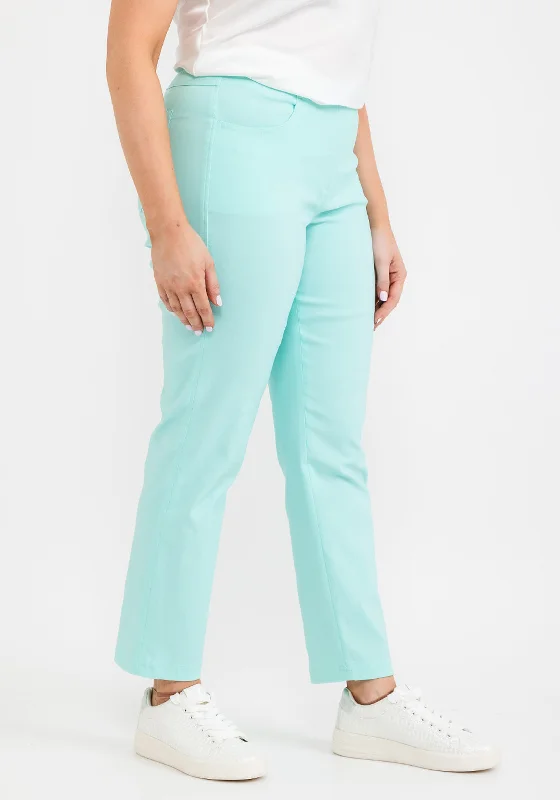 Robell Bella 09 Slim Cropped Trousers, Aqua