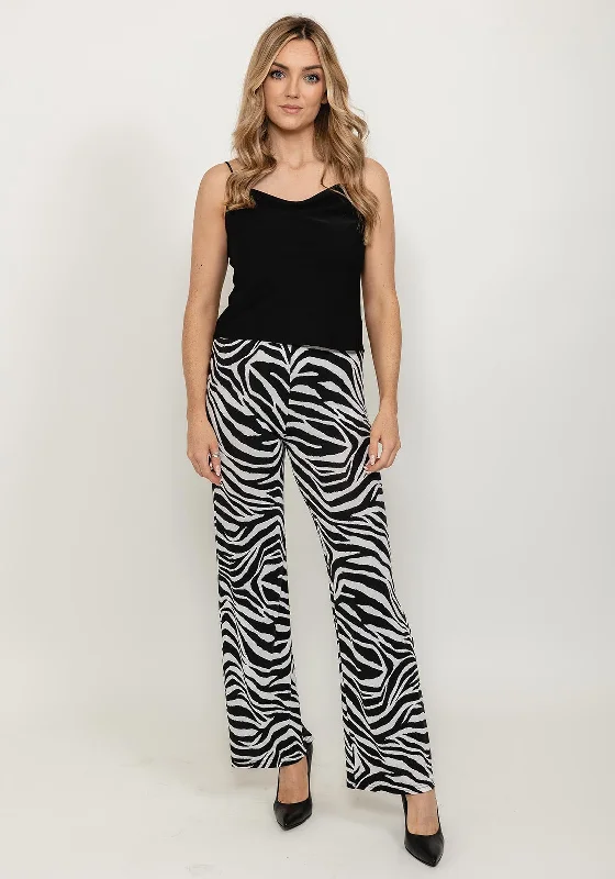 Seventy1 Zebra Casual Trousers, Black & White