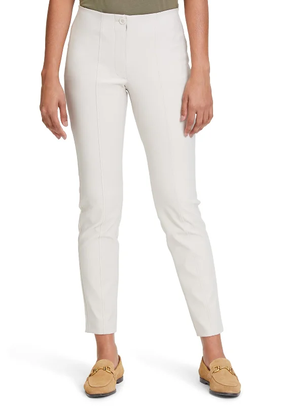 Betty Barclay Slim Leg Comfort Trouser, Stone