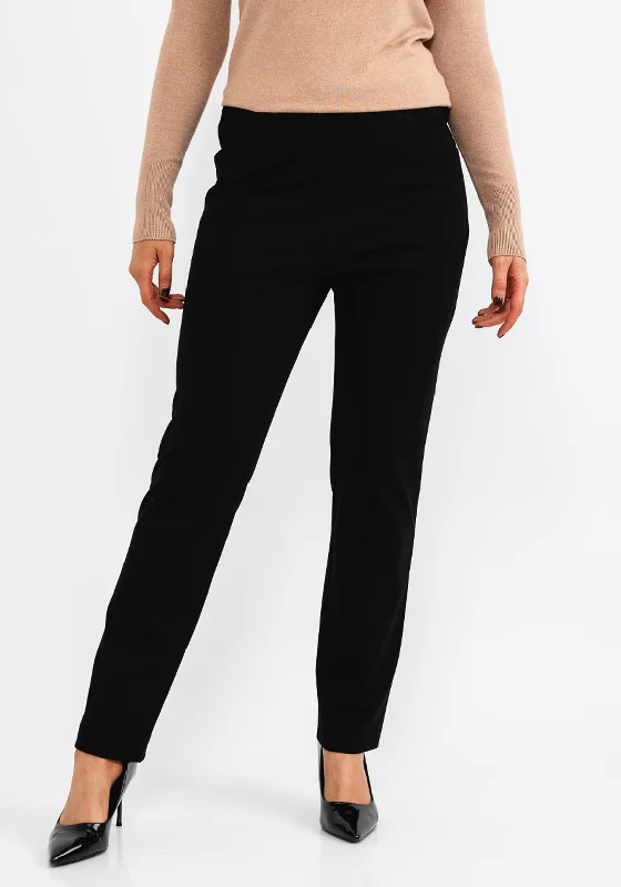 Zerres Gerda Zip Comfort Trousers, Black