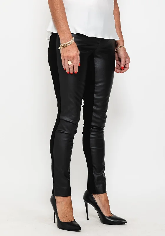 Badoo Coated Front Trousers, Black