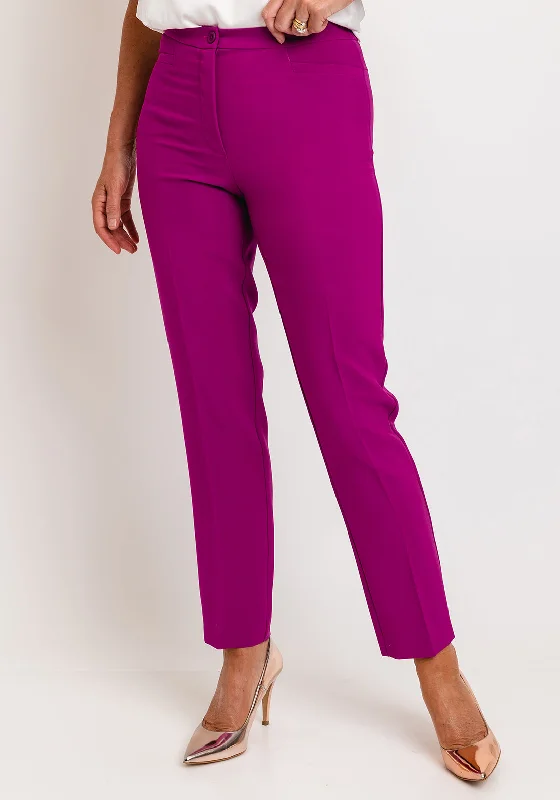 Avalon Penny Slim Leg Trousers, Magenta