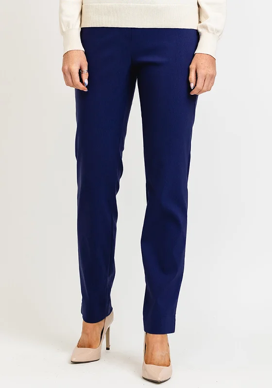 Robell Marie Full Length Slim Leg Trousers, Ink Blue