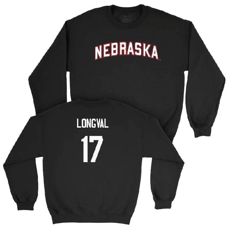 Football Black Nebraska Crew  - Luke Longval