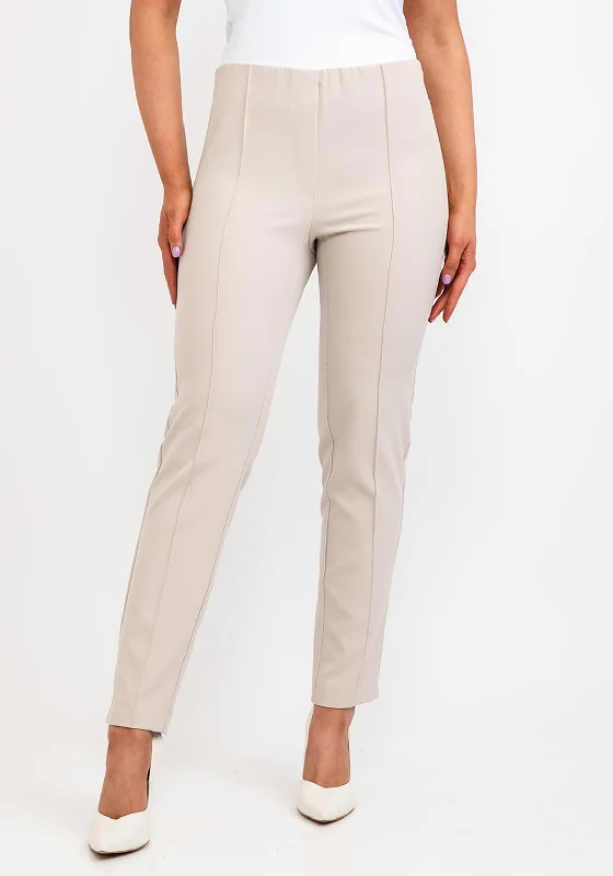 Zerres Jane Pleat Leg Trousers, Stone