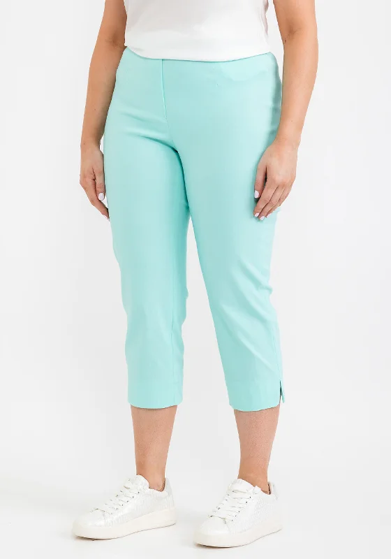 Robell Maire 07 Slim Fit Cropped Trousers, Aqua