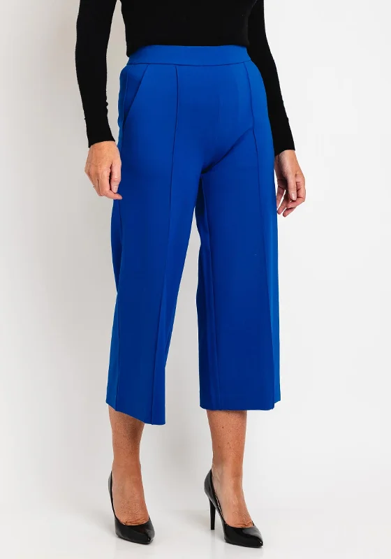 Masai Piana Jersey Wide Leg Crop Trouser, Blue