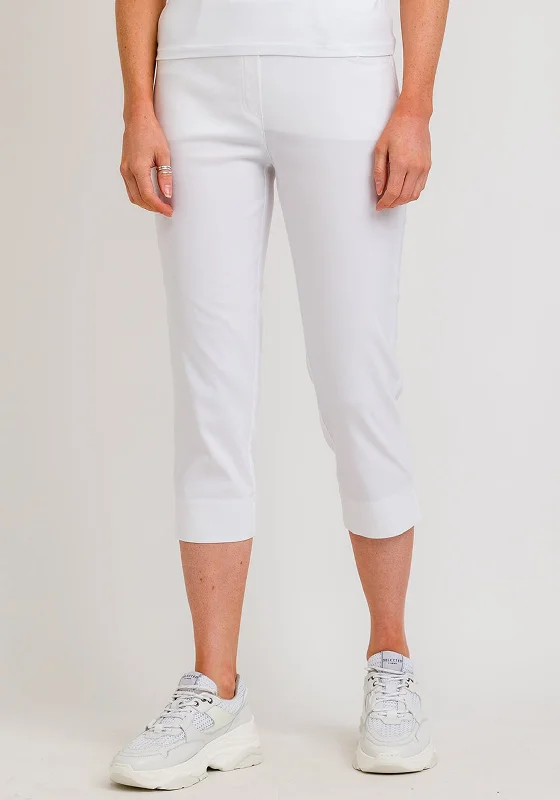 Robell Lexi 07 Slim Fit Cropped Trousers, White