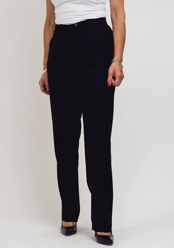 Eugen Klein Woven Slim Leg Trousers, Navy