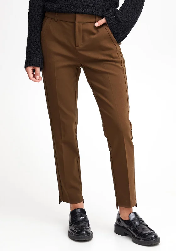 Fransa Tessa Straight Leg Trouser, Brown