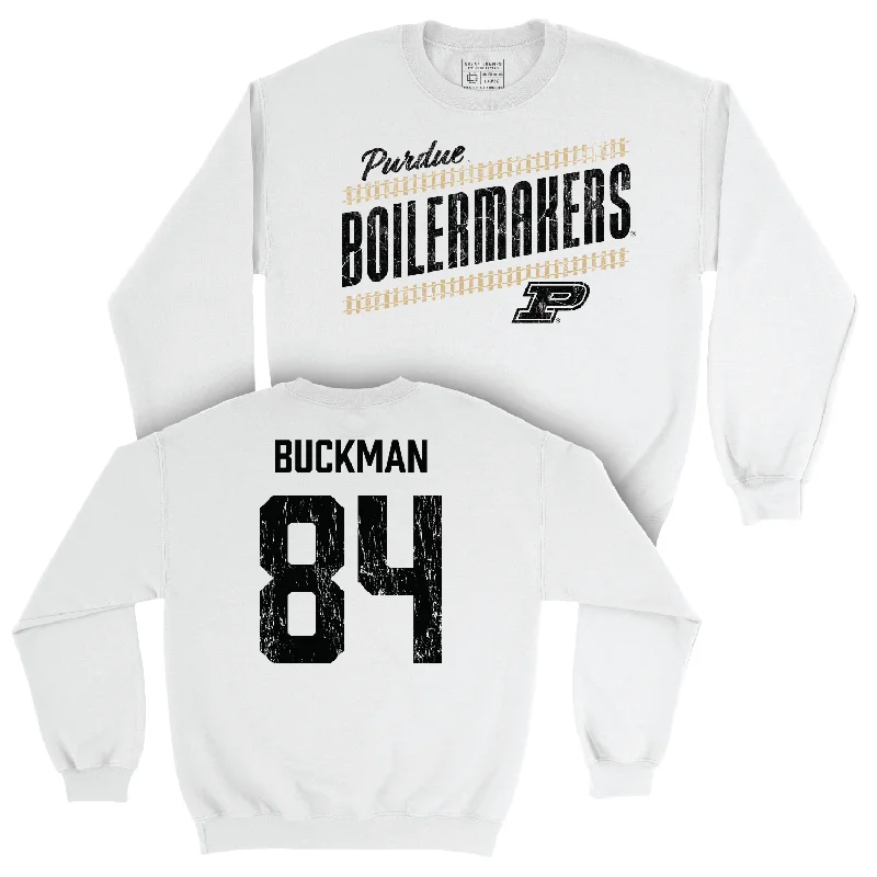 Football White Slant Crew - Nolan Buckman | #84