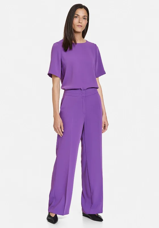 Gerry Webber Wide Leg Trouser, Purple