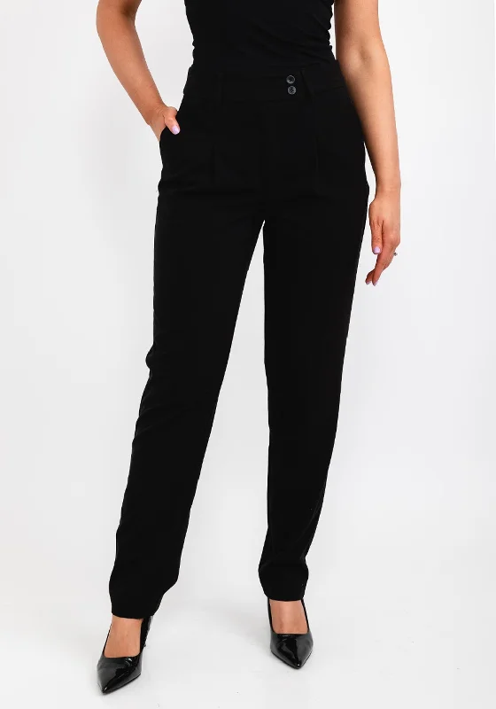 b.young Pleat Leg Trousers, Black