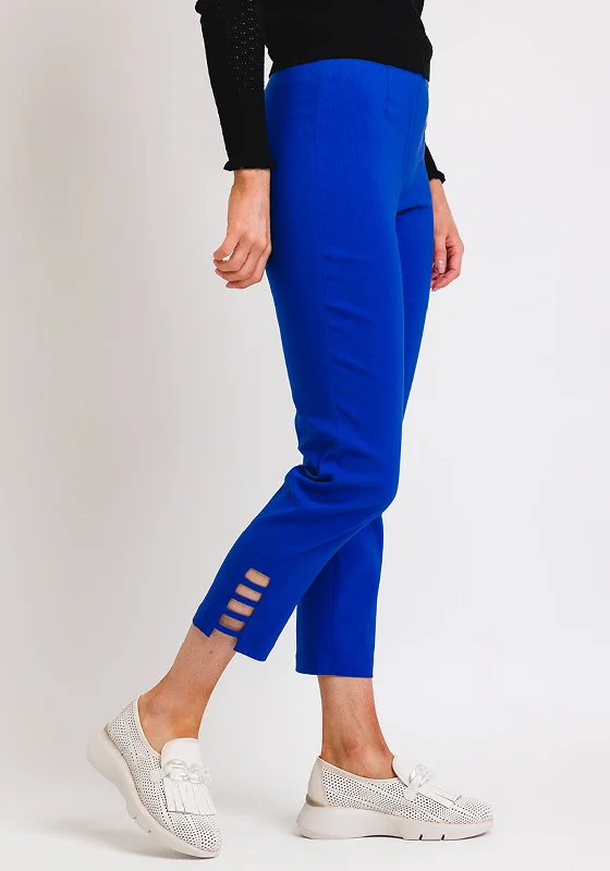 Robell Lena Slim Fit Stretch Cropped Trousers, Royal Blue