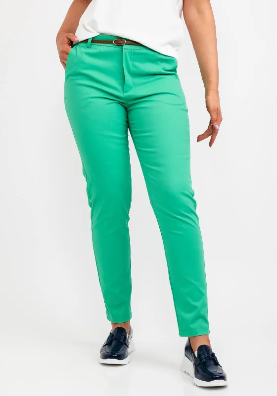 b.young Slim Leg Trousers, Green