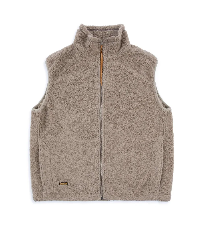 OrSlow Boa Fleece Vest: Greige