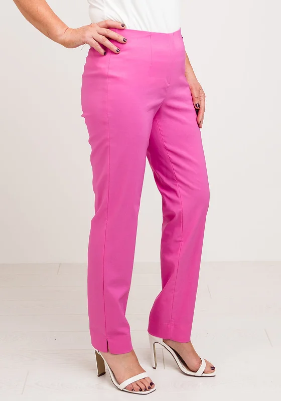 Robell Marie Stretch Slim Fit Trousers, Pink