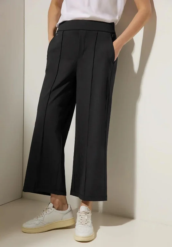 Street One High Waist Culotte Trouser, Black