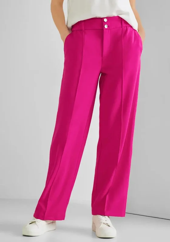 Street One Straight Leg Trousers, Now Pink