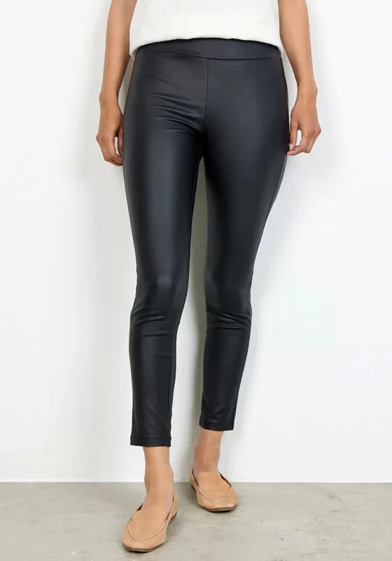 Soyconcept Pam 2 Faux Leather Leggings, Black