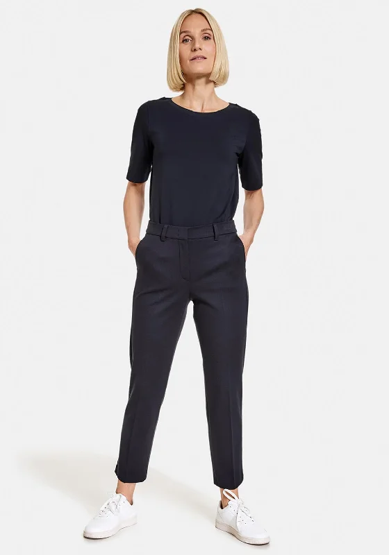 Gerry Weber Classic Ankle Grazer Trousers, Navy