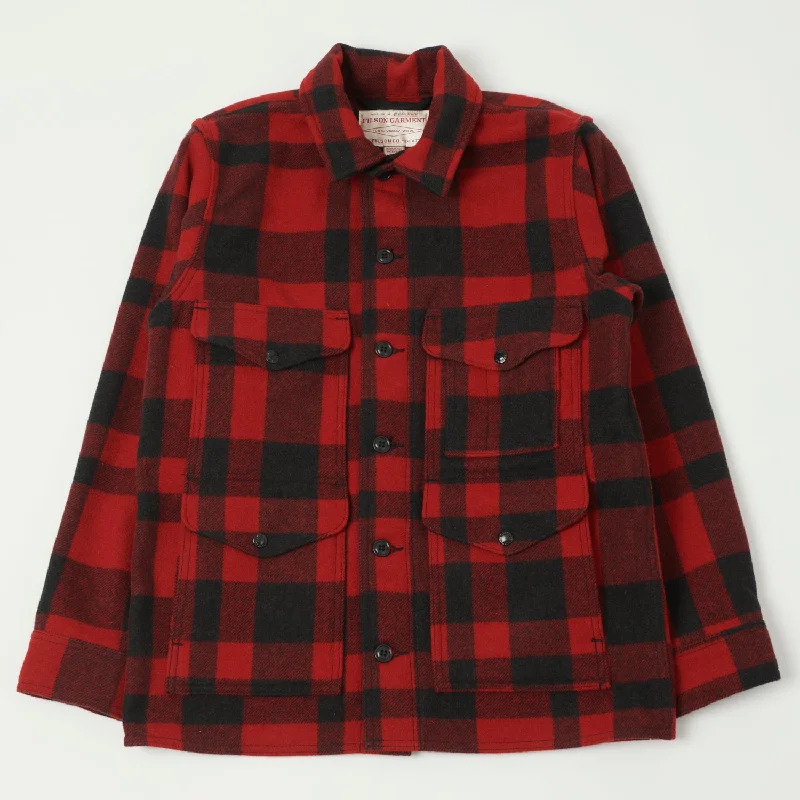 Filson Mackinaw Wool Cruiser Jacket - Red/Black