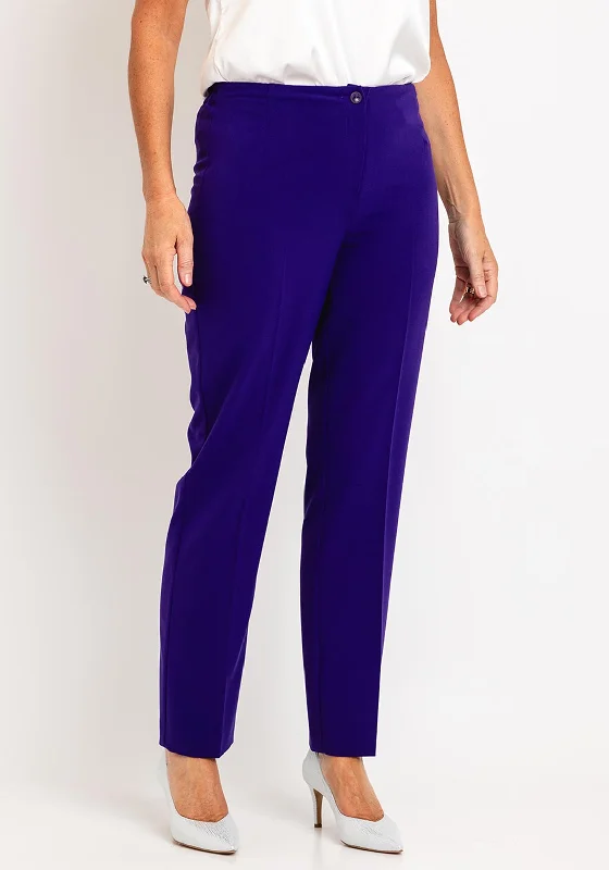 Via Veneto Sarah Tailored Slim Trousers, Purple