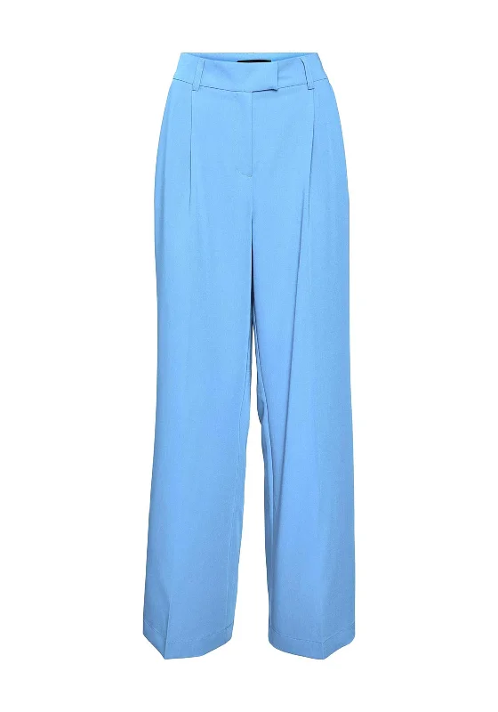 Vero Moda Zelda Wide Leg Trousers, Little Boy Blue