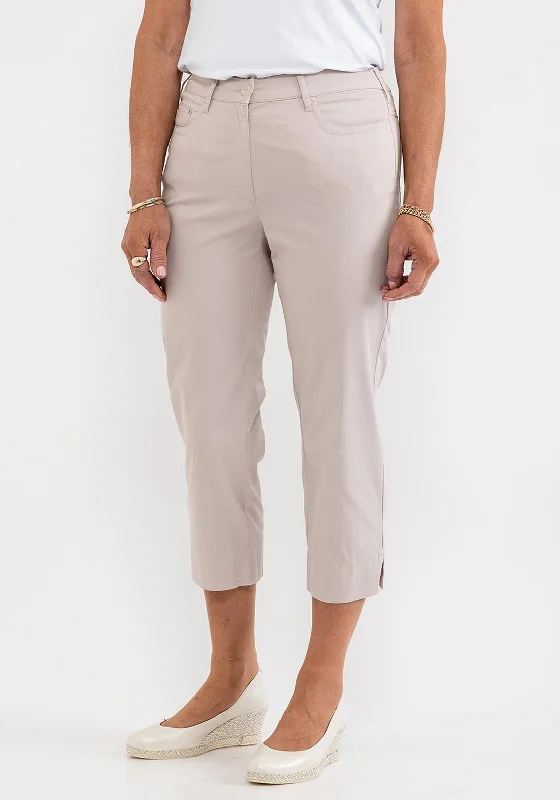 Zerres Greta Cropped Comfort Trousers, Beige