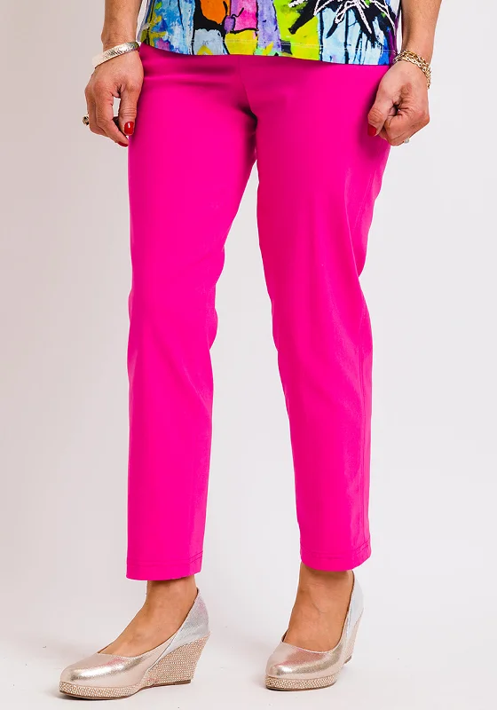 Robell Bella 09 Slim Cropped Trousers, Pink