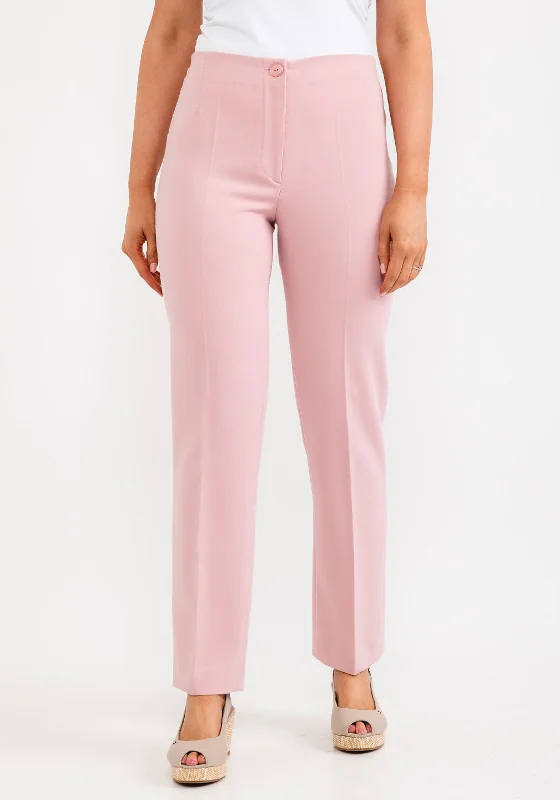 Via Veneto Sarah Tailored Slim Trousers, Blush