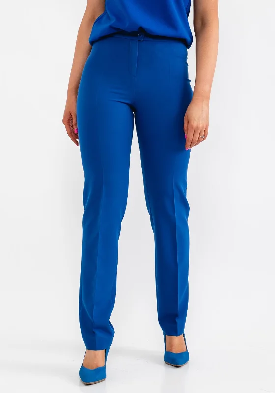 Christina Felix Tailored Slim Leg Trousers, Cobalt