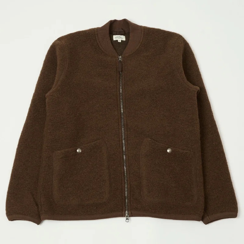 Hartford 'David' Knitted Wool Jacket - Hazelnut