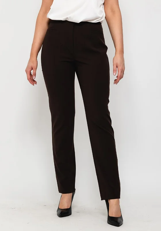 Robell Jacklyn Slim Comfort Trousers, Dark Brown