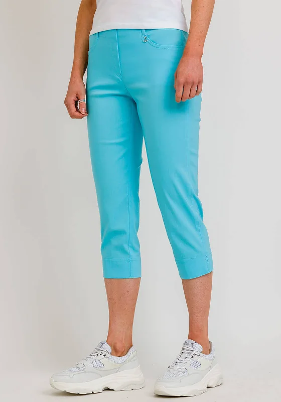 Robell Lexi 07 Slim Cropped Trousers, Sky Blue