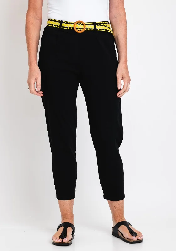 The Serafina Collection One Size Slim Crop Trouser, Black