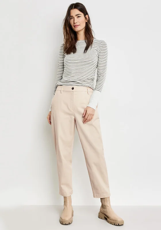 Gerry Weber Tapered Slightly Cropped Trousers, Beige