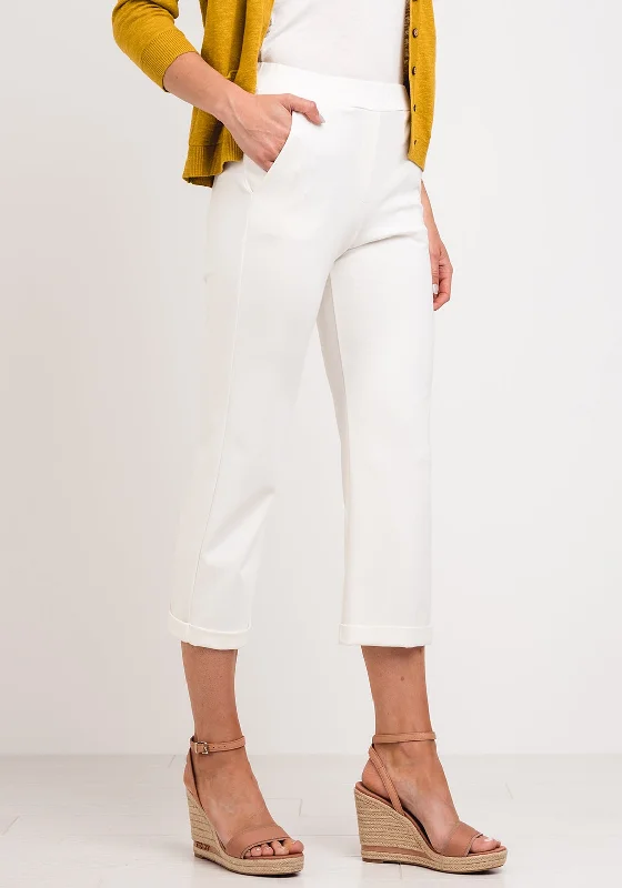 Naya Cropped Jersey Trousers, Cream