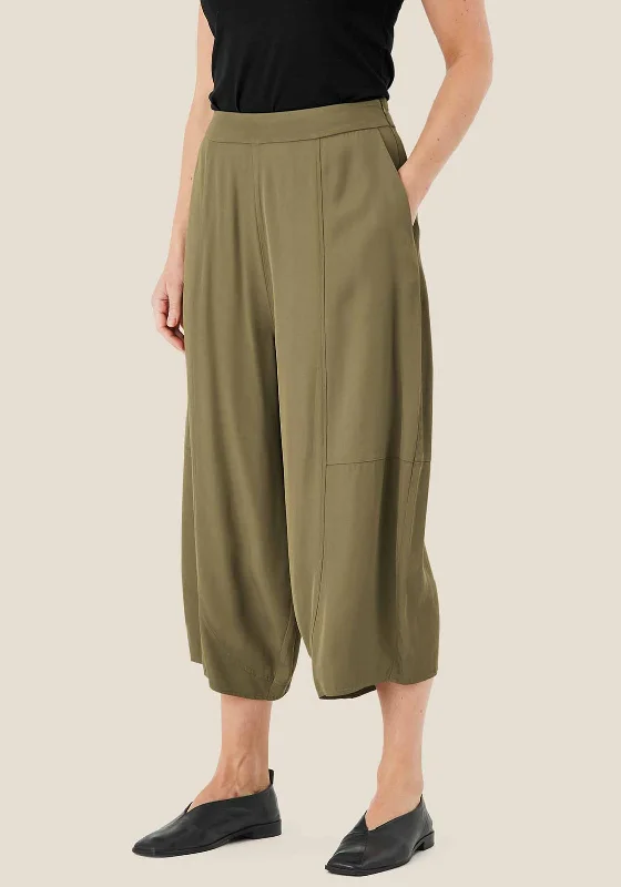 Masai Peggy Cropped Balloon Trousers, Khaki