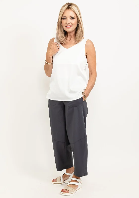 Inco Casual Wide Leg Trousers, Slate