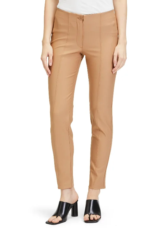 Betty Barclay Slim Leg Comfort Trouser, Tan